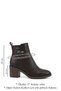 Women's Brown Zippered Thick Heeled Boots - 3