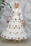 Embroidery Patterned Ecru Hijab Dress 45541E - 2