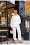 Kangaroo Pocket Modal Tracksuit Set – Hooded - Ecru - 2