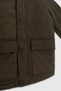 Boy's Khaki Color Detachable Hooded Coat - 3