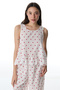 Off-White Red Hearts Cotton Piece Athlete Pajama Top