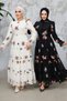Embroidery Patterned Ecru Hijab Dress 45541E - 7