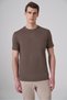 Men's Khaki Trend Crew Neck Rayon Dynamic Fit Tshirt