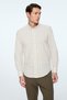 Men's Beige Cotton Trendy Plaid Dynamic Fit Button-Down Collar Shirt - 2