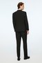 Men's Black Polyviscon Basic Plain Slim Fit Pointed Collar Suit - 5
