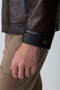 Men's Brown New York Short Leather Coat - 3