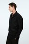 Men's Black Basic Regular Fit Hard Collar Shirt - 2