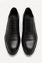 Men's Black Classic Analin Rubber Sole Shoes - 3