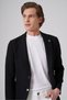 Men's Black Knitted Trend Slim Fit Mono Collar Jacket - 3
