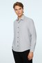 Men's Black Polyester Trendy Patterned Dynamic Fit Hard Collar Shirt - 4