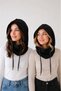 2-Pack Hooded Hat Shawl Beanie Headscarf Thermal Headwear Headgear Warm Sports Headgear Neck Warmer with Lanyard - 2