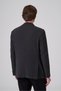 Men's Black Wool Trendy Patterned Slim Fit Mono Collar Jacket - 5