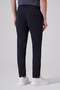 Men's Navy Blue Trend Gofre Slim Fit Trousers - 5