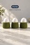Zeno Decorative Poached Egg Cups Set of 3 – Green Egg Cups, Breakfast Serving - 5