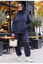 Kangaroo Pocket Modal Tracksuit Set – Hooded - Navy Blue - 6