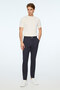 Men's Navy Blue Polyviscon Trend Straight Slim Fit Trousers - 3