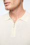 Men's Ecru Trend Polo Collar Rayon Knitwear T-Shirt - 2