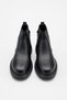 Men's Black Casual Zippered Ankle Boots - 3