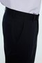 Men's Navy Blue Polyviscon Basic Plain Slim Fit Trousers - 4