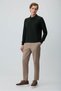 Men's Khaki Basic Polo Collar Dynamic Fit Comfortable Cut Knitwear - 4
