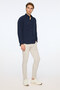 Men's Navy Blue Liyosel Trendy Striped Dynamic Fit Button-Down Collar Shirt - 4