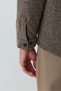 Men's Light Brown Trend Short Quilted Shirt Coat - 4