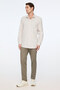 Men's Beige Basic Regular Fit Hard Collar Shirt - 4