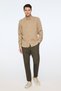 Men's Beige Liyosel Trendy Striped Dynamic Fit Button-Down Collar Shirt - 2