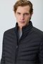 Men's Black Polyester Short Quilted Jacket - 3