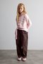 Baggy Fit Straight Leg Gabardine Trousers for Girls I1699A826Au - 2