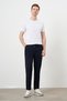 Men's Navy Blue Slim Fit Jogger Pants - 7