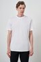 Men's White Trend Crew Neck T-Shirt - 4