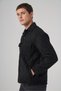 Men's Black Wool Dynamic Fit Berber Collar Coat - 4