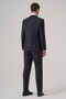 Men's Black Woolen Trend Straight Slim Fit Pointed Collar Suit - 5