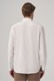 Men's White Cotton Trend Dynamic Fit Button Collar Shirt - 5