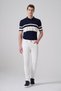 Men's White Denim 5-Pocket Slim Fit Jean Trousers - 4