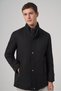 Men's Black Aston Dynamic Fit Casual Cut Coat with Snap Fasteners and Side Pockets - 2