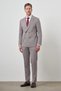 Men's Mink Linen Trend Double Breasted Slim Fit Pointed Collar Suit - 2