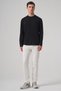 Men's Black Trend Crew Neck Rayon Sweatshirt - 5