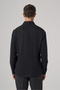 Men's Black Trend Dynamic Fit Hard Collar Shirt - 5