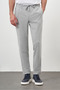 Men's Gray Polyviscon Trend Drawstring Jogger Slim Fit Sports Trousers - 2