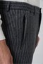 Men's Gray Trend Slim Fit Elastic Zippered Trousers - 3