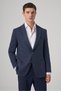 Men's Marine Polyviscon Trend Patterned Dynamic Fit Mono Collar Jacket