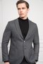 Men's Black Woven Slim Fit Slim Fit Mono Collar Jacket - 4