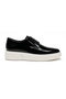 Men's Black Leather Sneaker Shoes