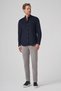 Men's Navy Blue Cotton Trend Dynamic Fit Button Collar Shirt - 4