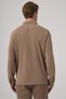 Men's A-Brown Trend Buttoned Polo Neck Sweatshirt - 5