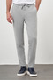 Men's Gray Polyviscon Trend Drawstring Jogger Slim Fit Sports Trousers