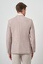Men's Tile Linen Double Breasted Patterned Slim Fit Pointed Collar Jacket - 4