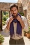 Men's Denim Purple Cotton Scarf - 3